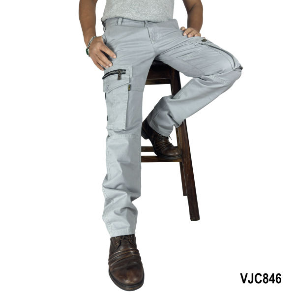 VIRJEANS (VJC846) Stretchable Cargo Box Pant For Men-Blue - Image 2