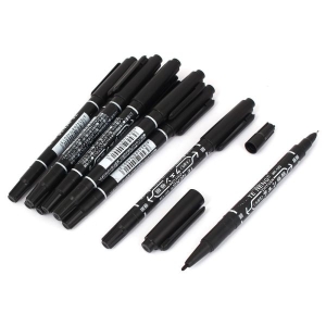Comix MK 804 Black Color Double Nib CD/DVD/ OHP Marker Pack Of 12 By Mitrata