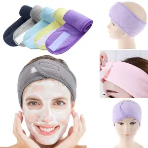 KOJA Spa Facial Headband Head Wrap Terry Cloth Headband Stretch Towel for Bath, Makeup and Sport