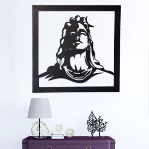 Adiyogi Wooden Canvas Wall Decor for Home and Office (2ft)