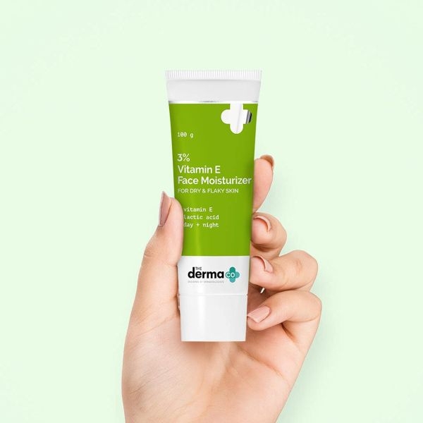 The Derma Co 3% Vitamin E Face Moisturizer With Vitamin E & Lactic Acid For Dry & Flaky Skin - 100 G - Image 2