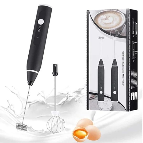 USB Rechargeable Electric Foam Maker - Handheld Milk Frother for Hot Milk, Coffee, Egg Beater - Image 3