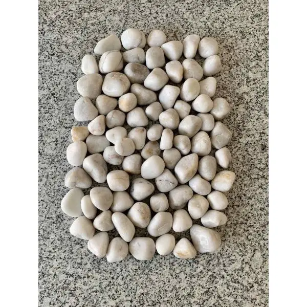 1 KG Large Size Glossy White Stone Pebbles For Aquarium And Garden Decoration - Image 2