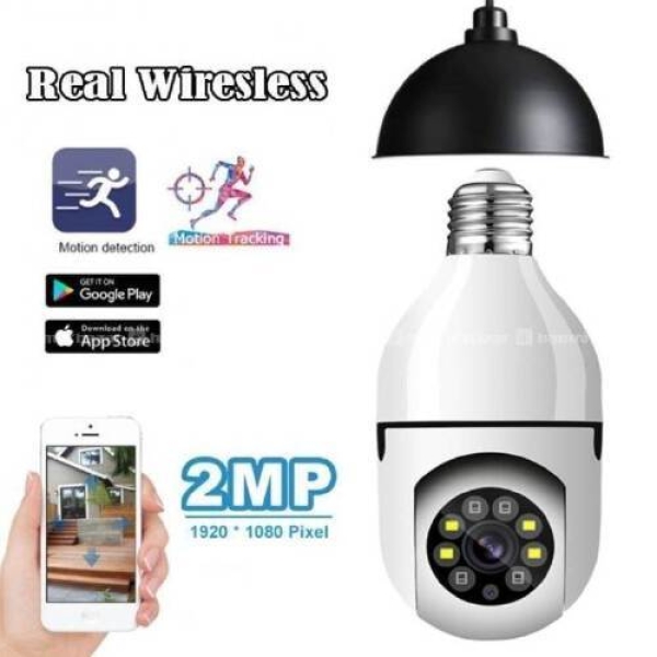 Wireless Panoramic Bulb 360° Ip Camera ,2.0Mp, Fisheye Vision, Night Visio, Smart Monitoring System - Image 2