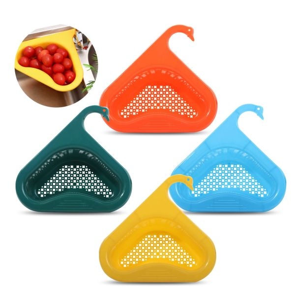 Swan Shape Drain Basket for Kitchen Sink, Corner Kitchen Sink Strainer Basket - Image 5