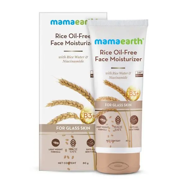 mamaearth Rice Oil-Free Face Moisturizer for Oily Skin, With Rice Water & Niacinamide for Glass Skin - 80 g - Image 3