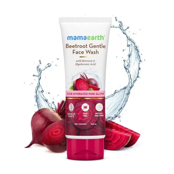 Mamaearth Beetroot Gentle Face Wash & Hyaluronic Acid For Hydrated Pink Glow -100ml - Image 2