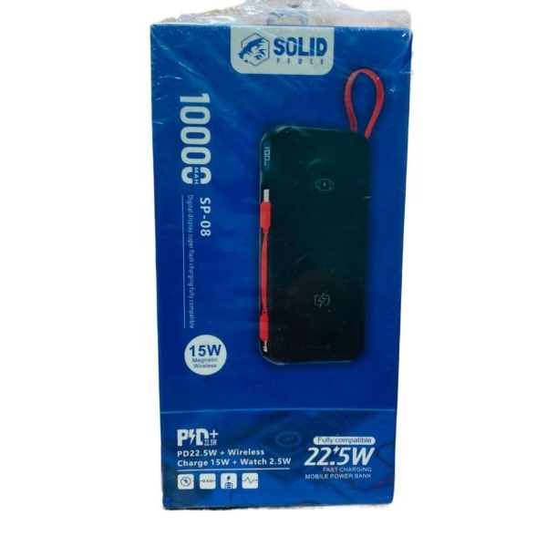 Solid Power Powerbank 20000mah SP-09, SP-08 QC 3.0 PD 22.5W Fast wireless Charging Power Bank - Image 4