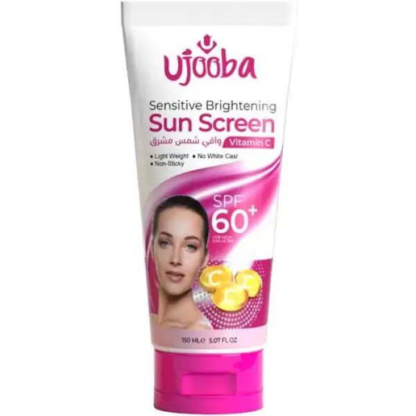 UJOOBA Sensitive Brightening SunScreen Vitamin c - Light Weight, No White Cast, Non Sticky 150ml - Image 3