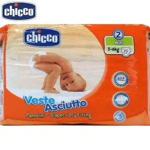 Chicco Dry Diaper Mini - 25 Pieces ( 3-6 Kg )
