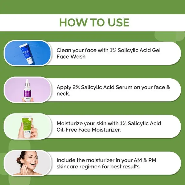 The Derma Co 1% Salicylic Acid Oil-Free Face Moisturizer with Oat Extract for Active Acne - 50g - Image 5