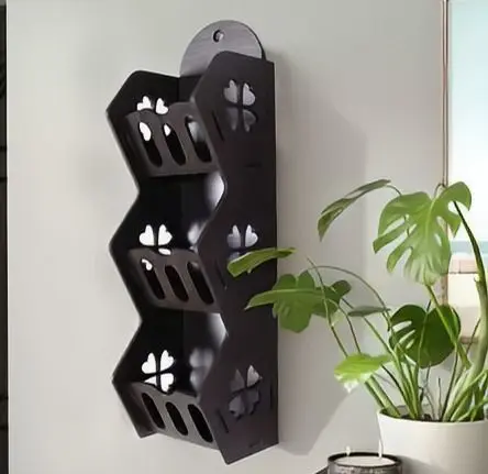 Wall Pocket Shelf for Cosmetic and Essentials Beautiful Wall Hanging Wooden Rack