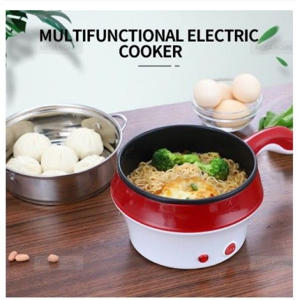 Compact Multi-Function Electric Skillet with Egg Boiler and Steamer for Hot Pot, Non-Stick, 1500W - Image 3