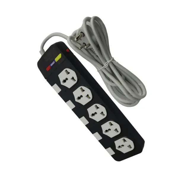 Silvertek 'ST-550' Surge Protector 5 Outlet Universal Electrical 3 Pin Socket Extension Cord Multiplug - Image 2