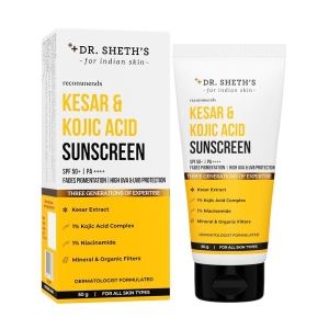 Dr. Sheth’s Kesar & Kojic Acid Sunscreen with SPF 50+ PA++++ 50gm