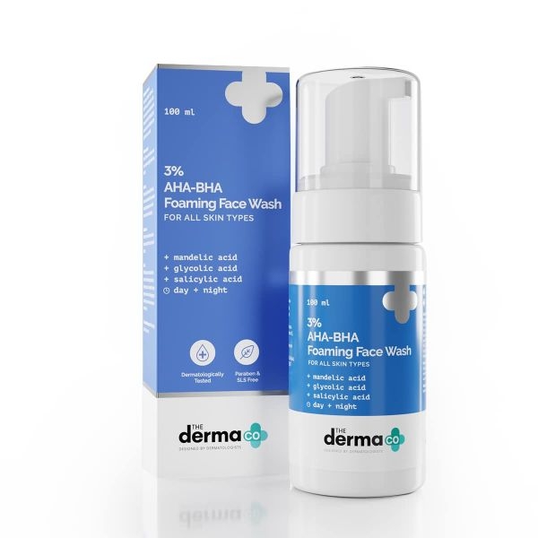 The Derma Co 3% AHA+BHA Foaming Daily Face Wash -100 ml - Image 2