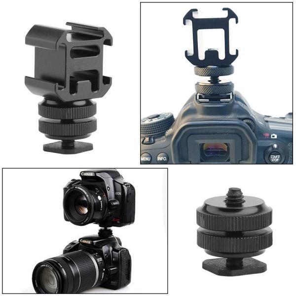 Hot Shoe Extension Camera Hot Shoe Mount, Aluminium Alloy Dual Layer Screw - Image 6
