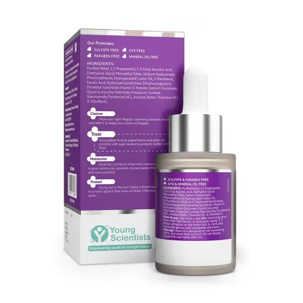 The Derma Co 5% Vitamin C Daily Face Serum with Ferulic Acid & Multivitamin for Skin Illumination - 30ml - Image 2