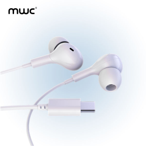 MWC MWE70 (New Launched) | Type-C Wired earphone | 360 Degree Panoramic Sound | 10mm Driver | Hi-Fi Audio | Premium Quality | All Brand Supported | White