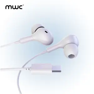 MWC MWE70 (New Launched) | Type-C Wired earphone | 360 Degree Panoramic Sound | 10mm Driver | Hi-Fi Audio | Premium Quality | All Brand Supported | White