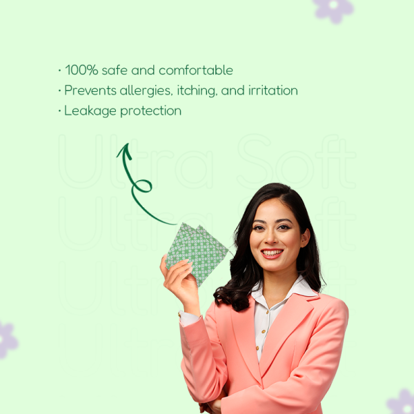 PADelux Sanitary Pads Comfort Plus, 240mm- 6Pads - Image 3