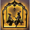 2Ft Radha Krishna Led Aesthetic Decor Art Wooden Wall Decor