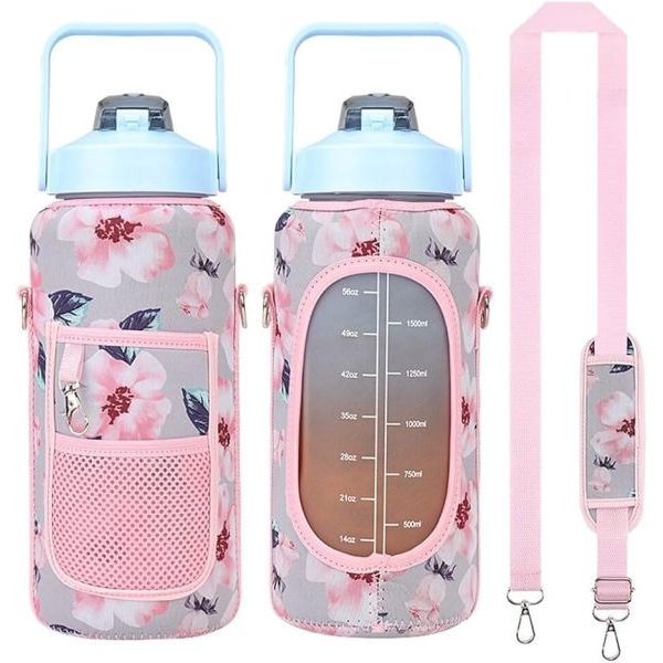 2L Water Bottle Cover Insulator Sleeve Bag Tumbler Bottle Case Bag With Strap Portable For Camping Outdoor Sports Drinkware Bag - Image 2