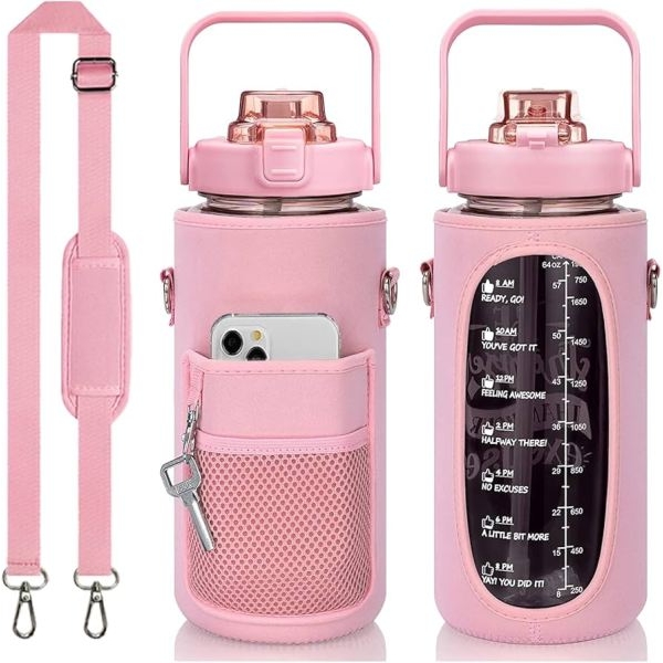 2L Water Bottle Cover Insulator Sleeve Bag Tumbler Bottle Case Bag With Strap Portable For Camping Outdoor Sports Drinkware Bag - Image 5