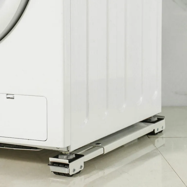 2Pc Adjustable Movable Washing Machine Fridge Washer Dryer Base Stand Bracket Stability - Image 2
