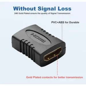 2X HDMI Female to Female Coupler Connector | 4K & 1080P Supported | HDMI Extender Joiner Adapter