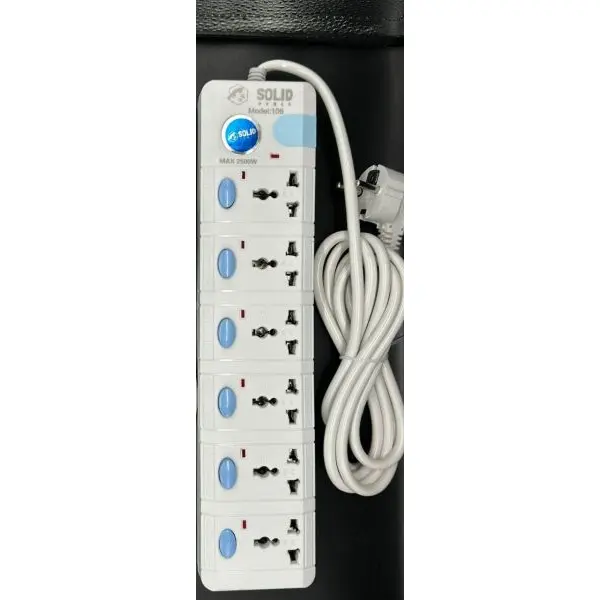 3, 4, 5 And 6 Outlet Power Electrical Wall Plug Socket Surge Protector Strip Switch Adapter -5M Cable - Image 4