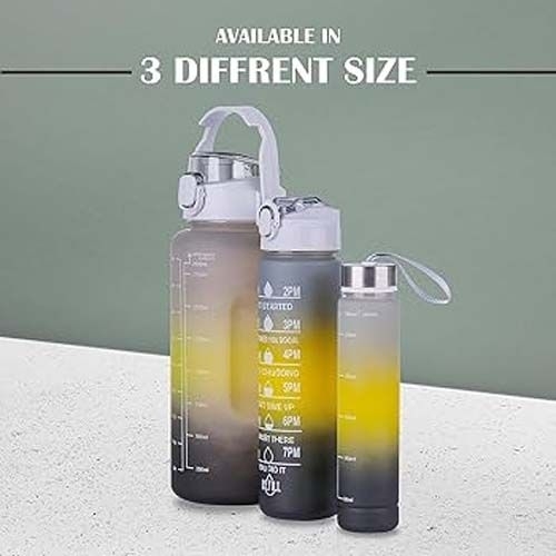 3 in 1 Piece Plastic Water Bottle Set - Image 3