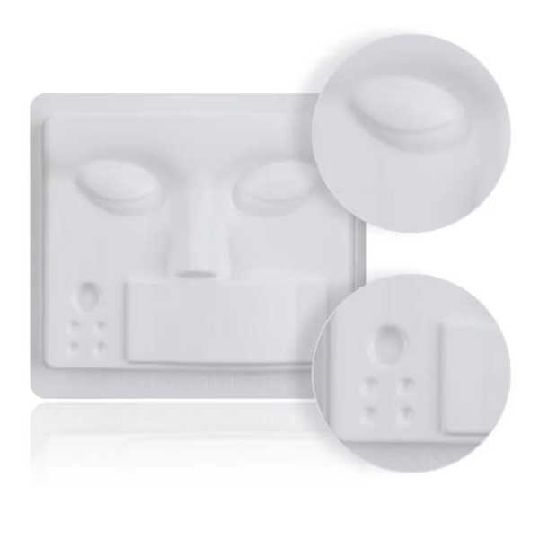 3 in 1 Face Eyelashes Training Lashes Practice Eyelashes Glue Holder Tray Face Training Tools for Exercise Practice Beauty Tool - Image 3