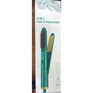 3 In 1 Flat Iron Hair Straightener And Curler, Smart Anti-perm Hair Straightener Brush Tourmaline Ceramic Flat Iron