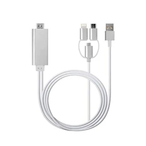 3 in 1 HDMI Adapter Cable Lighting Type C Micro USB To HDMI Cable