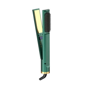 3 In 1 Hot Comb Multifunctional Hair Straightener Iron Anti-Scald Hair Straightening Brush Heat Comb Fast Heating Hair Curler