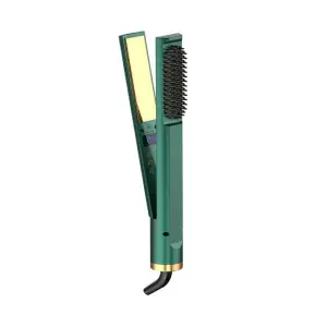 3 In 1 Hot Comb Multifunctional Hair Straightener Iron Anti-Scald Hair Straightening Brush Heat Comb Fast Heating Hair Curler