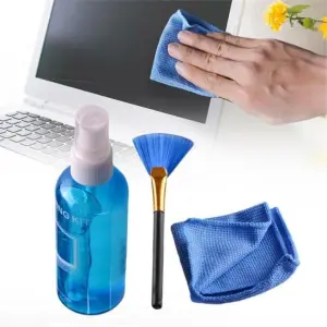 3 In 1 Kit With Cleaning Gel, Microfiber Cleaning Cloth & Fiber