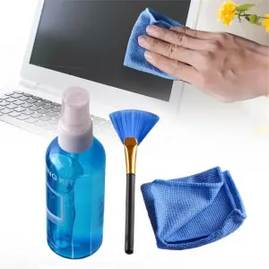 3 In 1 Screen Cleaning Kit With Microfiber Cloth & Brush For Laptops,Mobiles,Lcd,Led,Computers