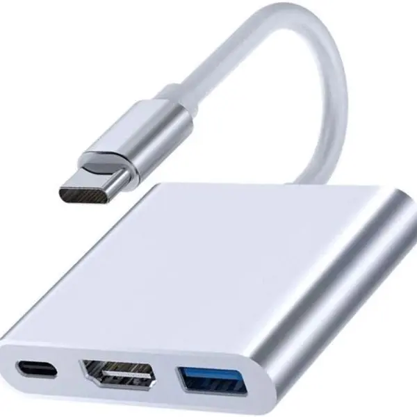3 in 1 Type C to HDMI, USB and T.C. to T.C. Hub 4K Adapter USB-C to HDMI Converter with 3.0 USB Port and Type C 3.1 Female Charging Port for Mac Book - Image 5
