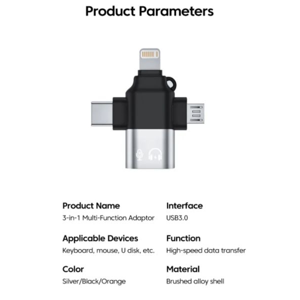 Micro USB & Lightning | 200MB/s High-Speed Data Transfer | Plug & Play