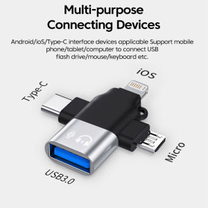 3-in-1 USB 3.0 OTG Adapter | USB to Type-C