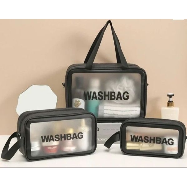 3 in 1 Waterproof Transparent Travel Bag And Cosmetic Bag - Image 2