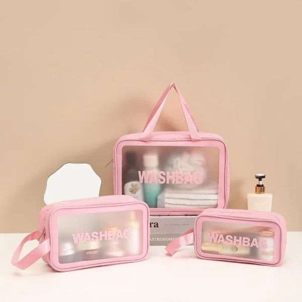 3 in 1 Waterproof Transparent Travel Bag And Cosmetic Bag - Image 3