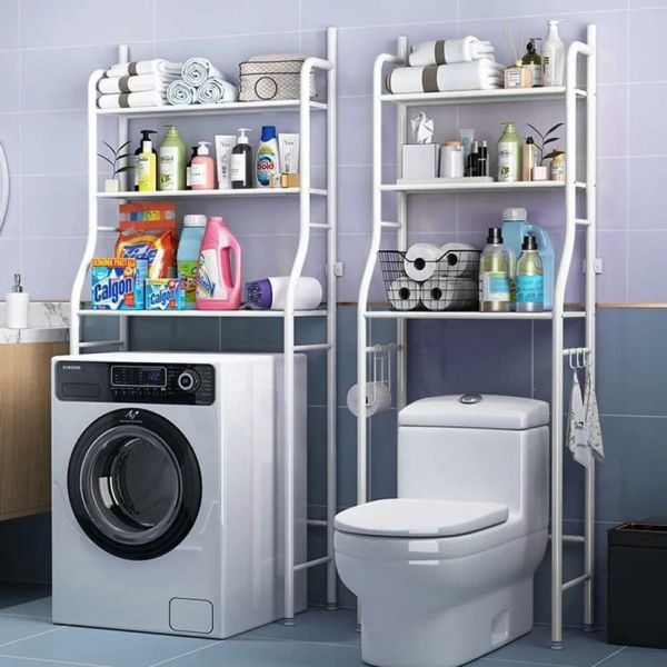 3-Shelf Bathroom Organizer Toilet Waterproof Iron Rack Shelf - Image 3