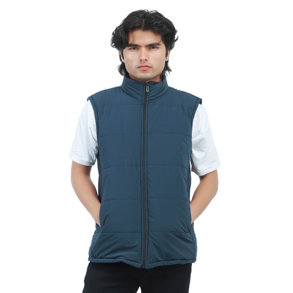 3 Layer Windproof Puffer Half Sleeves Winter Jacket For Men. - Image 2