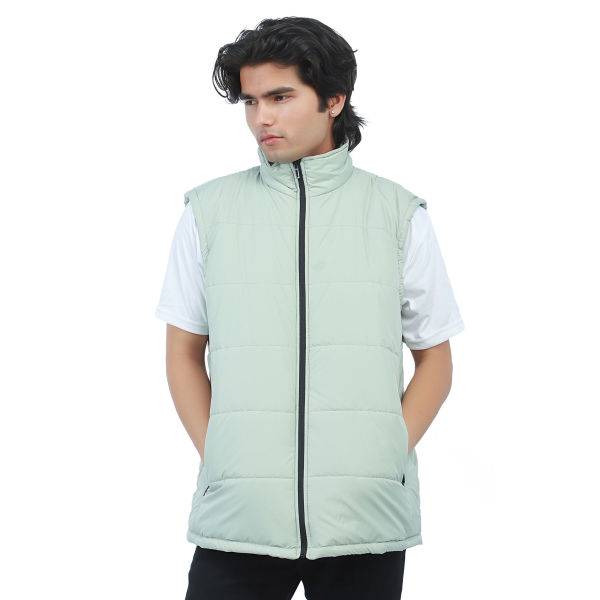 3 Layer Windproof Puffer Half Sleeves Winter Jacket For Men. - Image 4