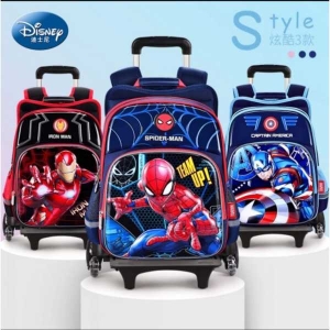 3 Pcs/Set Children Kids School Backpack Trolley With Wheel Boys or Girls