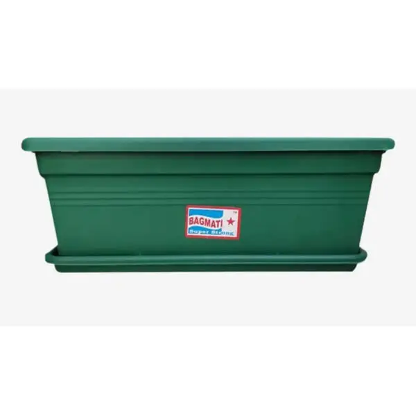 3 Sets Of Rectangular Plastic Flower Pot 6 * 15 Inches With Tray - Image 3