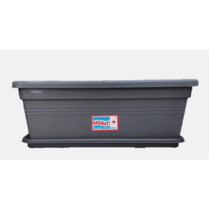 3 Sets Of Rectangular Plastic Flower Pot 6 * 15 Inches With Tray